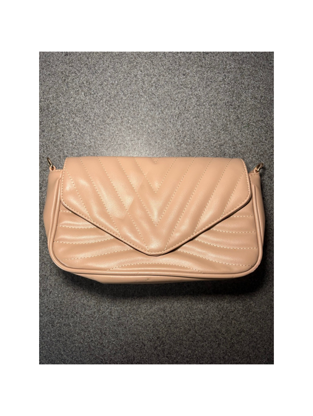 ANT EXPEDITION Women's Crossbody Bag Beige Quilted Faux Leather